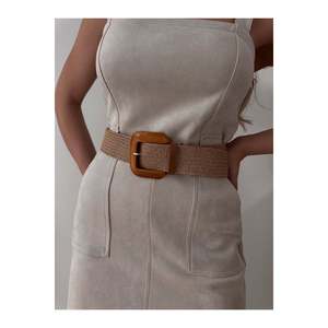 Ceinture élastique tressée à boucle pour femme, ceinture de veste, ceinture de chemise, ceinture de robe - Wicker - Product Image 2