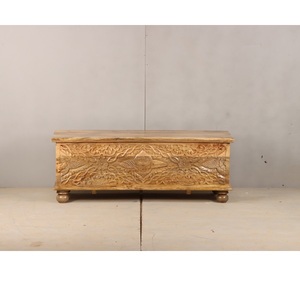 Baúl de Madera para Almacenamiento, Mueble para Organización del Hogar y Solución de Almacenamiento que Ahorra Espacio, con Tapa, para Dormitorio o Sala de Estar - Product Image 1