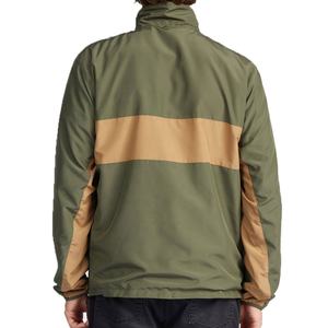 Proveedor de Ropa Masculina de Moda OEM, Chaqueta Deportiva Cortavientos al por Mayor, Bloques de Color, Lisa, Media Cremallera, Cortavientos - Product Image 6