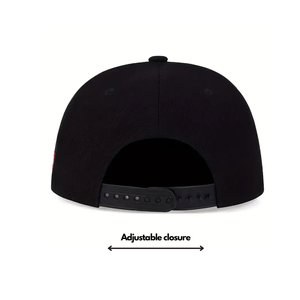 Vietnam Factory High Quality Black <b>Flat</b> Bill Snapback Custom Embroidery Hip Hop Baseball Cap Streetwear Unisex Dad <b>Hat</b> - Product Image 4