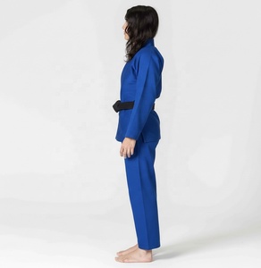 Premium High Quality Unisex Blue BJJ Gi Breathable Cotton Durable Triple Stitched Jiu Jitsu Uniform Customizable High Waist - Product Image 2