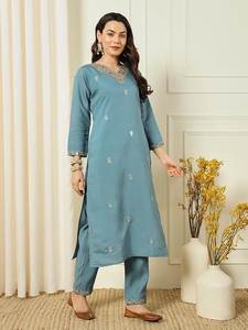 Suministro directo de fábrica, 3 piezas de algodón y poliéster para mujer, ropa India pakistaní inspirada en Salwar Kameez para fiestas de boda en casa - Product Image 6
