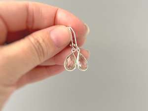 Boucles d'oreilles pendantes en améthyste verte, argent sterling fait main, pierre semi-précieuse naturelle, cadeau parfait pour une fête, pour femme - Product Image 4