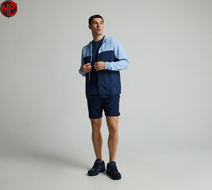 Veste coupe-vent de course à pied pour homme à capuche personnalisée pour l'automne, imperméable, pour la randonnée en plein air, veste de sport coupe-vent pour homme - Product Image 2