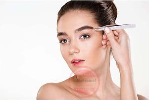 Pinzas para cejas Punta puntiaguda inclinada Pinzas para depilación de acero inoxidable - Product Image 4