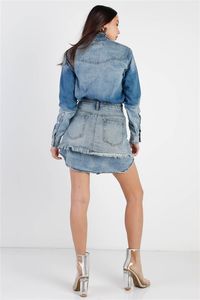 Women's Summer Vintage Faux Leather Eco-Friendly Two-Piece Shorts Set Student Casual Denim Wide Leg Pants Loose High Waist Jeans - Product Image 3