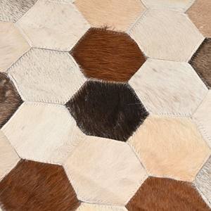 Tapis en cuir fait main de tapis de patchwork de peau de vache naturelle pour le salon - Product Image 6