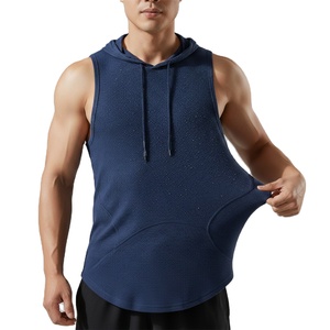 Camiseta sin Mangas para Hombre, Ajustada, para Entrenamiento, Gimnasio, Deportiva, de Algodón Suave, Informal, con Logotipo Personalizable OEM - Product Image 1