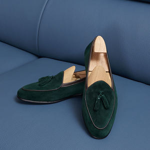 Zapatos <span class=keywords><strong>Mocasines</strong></span> de <span class=keywords><strong>Ante</strong></span> de Oveja de Alta Calidad, Zapatos Casuales de Cuero Genuino para <span class=keywords><strong>Hombre</strong></span>, Estilo Italiano con <span class=keywords><strong>Borlas</strong></span> para la Vida Diaria - Product Image 6