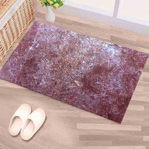 Alfombra Estampada con Diseño de Mármol Rojo Clarete - Moderna, Colorida, Fácil de Limpiar, con Pelo Suave - Product Image 5
