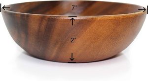 Grand saladier en bois de conception moderne fait à la main ensemble de cuillères 2 options à motifs pour soupe de riz café thé bols en coco naturel - Product Image 4