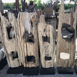 Lampe de table en bois massif - Product Image 1