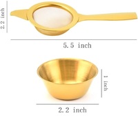 Mini tamper à café portable, écologique, en acier inoxydable, cuillères-filtres, type couverts, pour poudre de cocktail, thé et café
