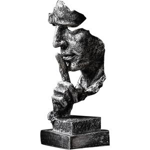 Decoración moderna para el hogar, escultura de pensador fundido con acento, adornos decorativos de Metal de aluminio disponibles a precio mayorista - Product Image 1