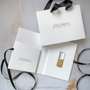 Conjunto de Empaque de Lujo Personalizado <span class=keywords><strong>para</strong></span> Fotos de Boda y USB con Cinta |   Caja de Regalo y Bolsa de Regalo Personalizadas con Marca <span class=keywords><strong>para</strong></span> Fotógrafo - Product Image 1