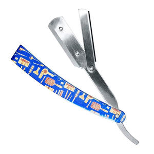 Rasoir de barbier pliant jetable professionnel en acier inoxydable coupe-rasage à bord droit pour une utilisation corporelle avec des caractéristiques de sécurité - Product Image 2