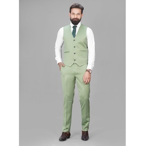 ชุดสูทแต่งงานสีเขียวทะเลทันสมัยขายดีที่สุดสำหรับผู้ชาย 5 ชิ้น เหมาะสำหรับงานพิธีทางธุรกิจ และมีบริการปรับแต่งจำนวนมากในราคาที่ดีที่สุด - Product Image 2