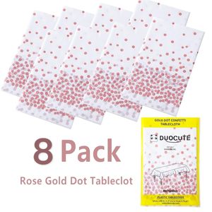 Confezione da 8 tovaglie rettangolari in plastica monouso 54*108 pollici copri tavolo da festa impermeabili - Product Image 3