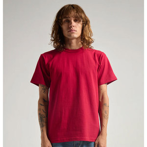 Shaka desgaste venta al por mayor personalizado hombres Camiseta 100% algodón Delgado de gran tamaño DGT impresión bordado Logo manga corta liso en blanco camiseta - Product Image 5