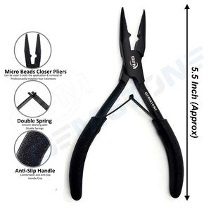 Kit Profesional de Herramientas de Acero Inoxidable para Extensiones de Cabello con Microperlas, Cintas Adhesivas, Alicates, Clips, Agujas, Hilos y Estuche de Almacenamiento - Product Image 4