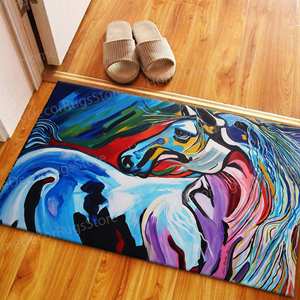 Alfombra con Estampado Floral Encantador: Decoración del Hogar, Regalo de Inauguración, Estilo Moderno Rústico, Alfombra Delgada No Tejida - Product Image 1