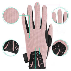 Gants d'équitation pour hommes, cuir de qualité supérieure, prix de gros, respirant, motif uni, antidérapant - Product Image 3