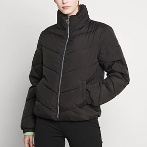 2023 personnalisé OEM femmes hiver doudoune veste col montant régulier à capuche mince respirant coupe-vent épais manteau coton remplissage - Product Image 6
