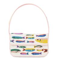 Sac à main en forme de fraise avec broderie de perles pour femmes, sac à main décoratif brodé de perles pour les festivals et les événements
