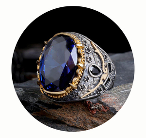 Turkish Jewelry Ottoman <b>Ring</b> <b>Mens</b> Luxury 925 Sterling <b>Silver</b> <b>Ring</b> Natural Stone Wholesale Jewelry From Turkey - Product Image 3