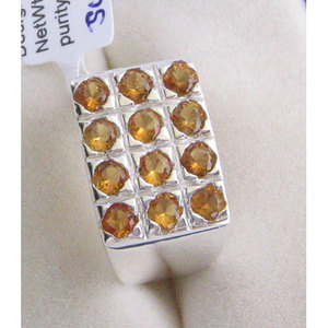 Shah Gems Women's Natural Citrine <b>Crystal</b> <b>Ring</b> 925 Sterling Silver - Product Image 1