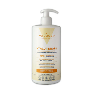 Valquer Hyaludrops lozione per il corpo 700ml. 72H idratazione con acido ialuronico & Niacinamide. Profumo di agrumi - Product Image 1