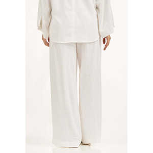 กางเกงขายาวเอวสูงทรงหลวมสำหรับผู้หญิง ระบายอากาศได้ดี รุ่น WM-COD-WS24-204B กางเกงฤดูร้อน - Product Image 3