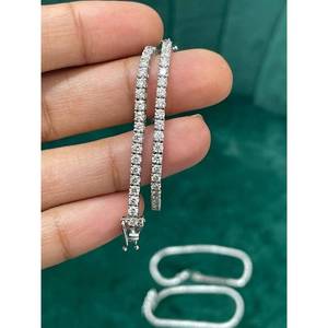 Bracelet tennis en diamant blanc cultivé en laboratoire de 4,00 carats, magnifique bracelet en or blanc de 6 à 7,5 carats - Product Image 1
