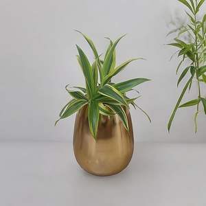 Jardinières décoratives en métal enduit de poudre pour intérieur/extérieur Pots de fleurs écologiques durables et résistants à la rouille pour jardin et maison - Product Image 2