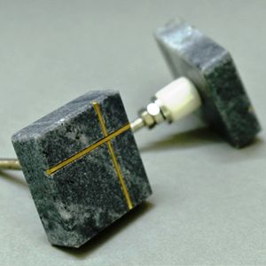 Perilla de mármol para cajón, manija de latón, manija de puerta de armario, 1 perilla de mármol más vendida con tamaño de forma de Color personalizado - Product Image 2