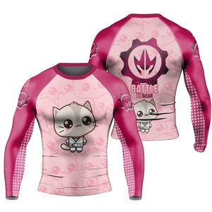Sublimación al por mayor Rash Guards Quick-Dry Anti-Odor No Minimum MOQ para MMA & Surf - Product Image 4