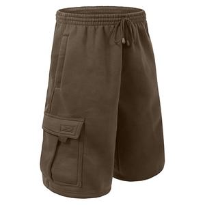 Short de survêtement d'été décontracté en molleton de coton pour hommes personnalisé taille élastique cordon de serrage cargo de gymnastique avec motif solide pour streetwear - Product Image 2