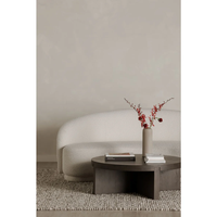 Table basse pliable ronde moderne en bois de manguier massif Meubles de maison portables pour le salon