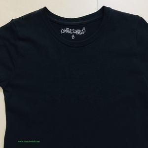 Camiseta informal de algodón 100% para mujer, camiseta individual de 160 Gsm, cuello redondo, manga corta, negra con decoración de logotipo, camiseta de talla grande para mujer - Product Image 2