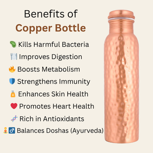 Customizable Logo 1000ml Pure Copper <b>Bottle</b> Eco Friendly <b>Metal</b> Drink <b>Bottle</b> Copper Insulated Matte <b>Water</b> <b>Bottle</b> by MHQ Traders - Product Image 3