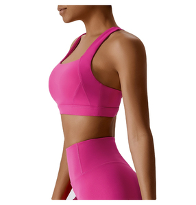 Leggings courts de couleur unie décontractés pour femmes soutien-gorge d'impression personnalisée veste zippée sans manches hauts de yoga ensemble 2 pièces - Product Image 6