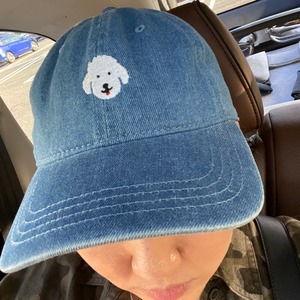 Custom Logo <b>Light</b> Blue Denim Baseball Cap With Embroidered <b>Dog</b> Logo 6-Panel Adjustable Unisex Casual Hat - Product Image 4