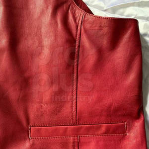 Gilet en cuir de vache respirant à col en V sans manches pour homme, service OEM personnalisé - Product Image 6