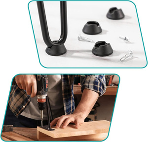 ขาโต๊ะเหล็กดัดเพรียวบางแข็งแรงและเหมาะสำหรับการออกแบบโต๊ะใดๆ - Product Image 2