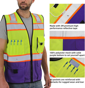 2025 travail Construction gilet vêtements réfléchissants haute visibilité gilet de sécurité réfléchissant chemin de route sécurité gilet de Construction - Product Image 2