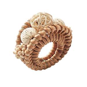 Handmade Rustic Rattan Napkin Ring For Elegant Farmhouse <b>Table</b> Setting And Special <b>Occasions</b> Such As Weddings And Dinner Parties - Product Image 6