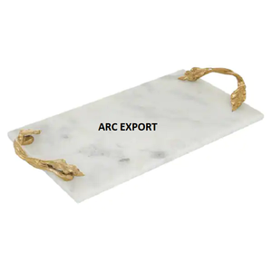 Bandeja de metal y espejo con forma de rectángulo moderno con borde de soporte pulido dorado Fechas de diseñador antiguo y bandeja de artículos para servidor de alimentos - Product Image 6