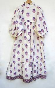 Robe longue vintage pour femmes, nouvelle mode, manches longues, taille haute, couleur imprimée, robes mi-longues avec col rabattu pour robe de soirée - Product Image 2