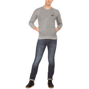 Sweat-shirt à manches longues pour homme, motif uni, décontracté, été, vente chaude, personnalisé, brodé, coton, polyester, tissé, haute qualité - Product Image 5