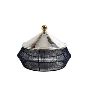 Calentador de alimentos de acero inoxidable, hecha a mano cazuela de diseñador de calidad superior, calentador de alimentos de Metal de lujo con estilo clásico - Product Image 3